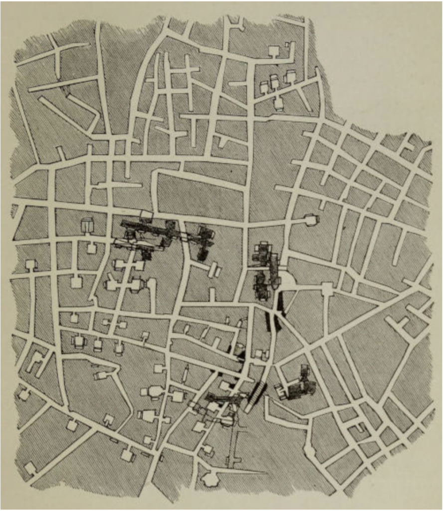 A map of the Roman Catacombs drawn by Reverend Northcote.